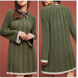#37 Anthropologie Olive Long Sleeve Dress